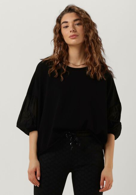 Zwarte 10DAYS Trui SOFT SWEATER VOILE - large