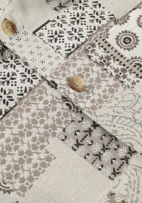 Beige LES DEUX Jack LAYTON PATCHWORK OVERSHIRT - large