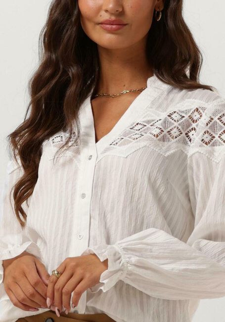 CO'COUTURE Blouse SELMA ANGLE LACE SHIRT en blanc - large