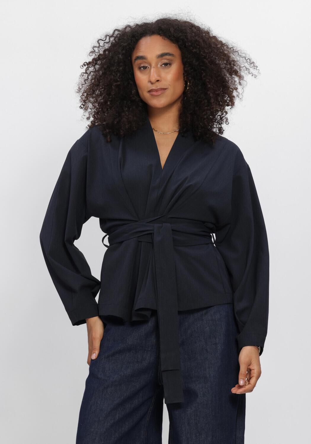 SUMMUM Haut TOP PINSTRIPE SMALL Bleu fonc&eacute; - large