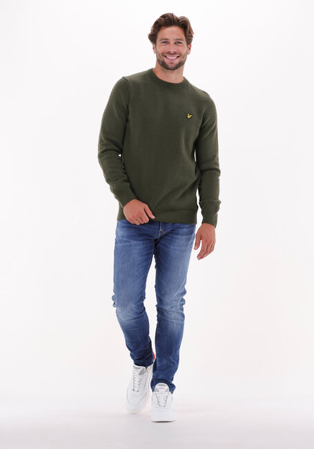 LYLE & SCOTT Pull CREW NECK LAMBSWOOL BLEND JUMPER Olive - large