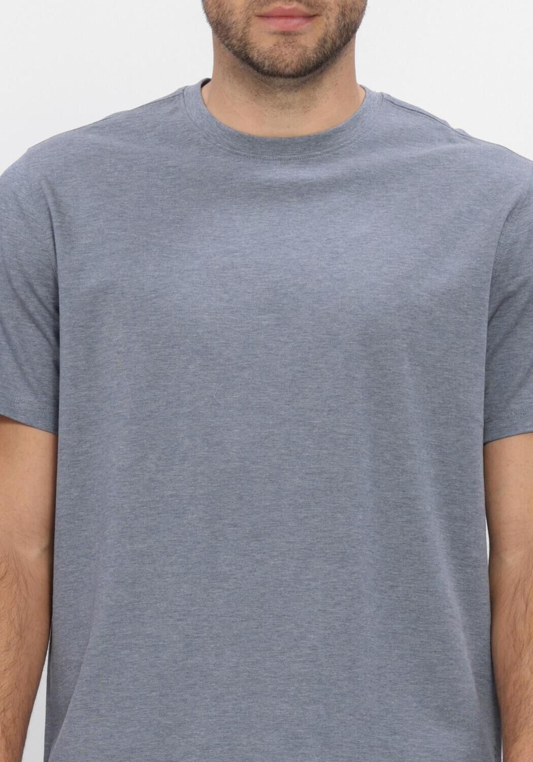 PROFUOMO T-shirt T-SHIRT CREW NECK MERCERIZED STRETCH PIQUE en bleu - large