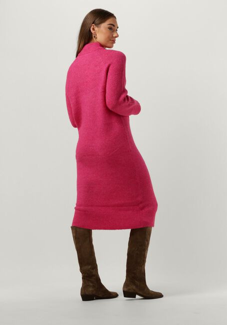 SELECTED FEMME Robe midi SLFRENA LS HIGH NECK KNIT DRESS en rose - large