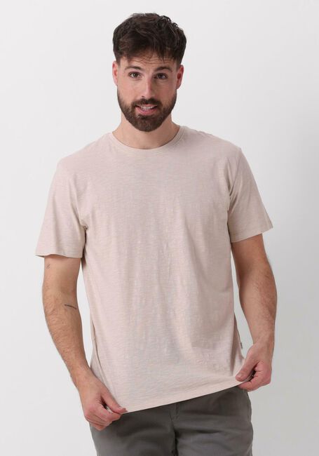 SELECTED HOMME T-shirt SLHASPEN SLUB SS O-NECK TEE NOOS en beige - large