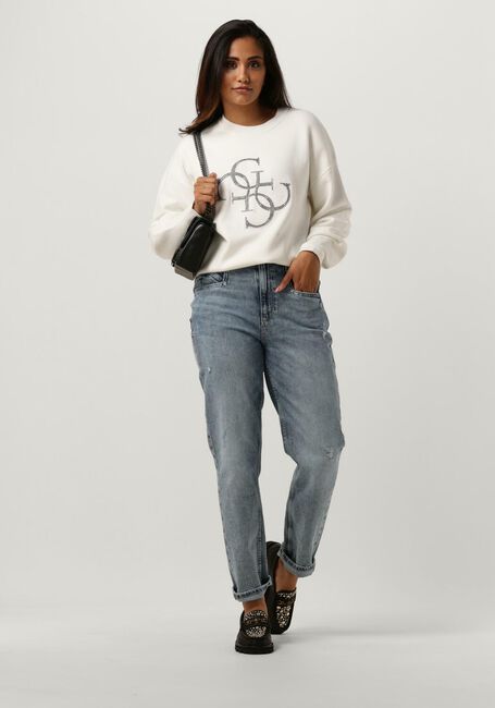 GUESS Chandail LS RN LEONOR LOGO SWTR Blanc - large