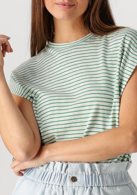 Groene BY-BAR Top MASON SMALL STRIPE TOP - large