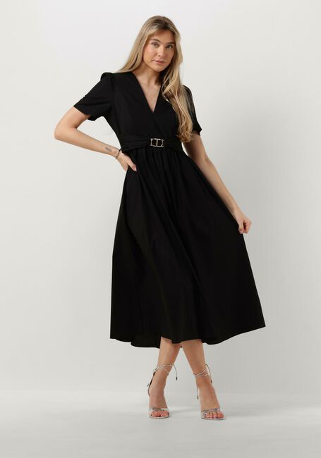 Zwarte TWINSET MILANO Midi jurk WOVEN DRESS - large