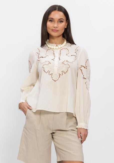 SUMMUM TOP EMBROIDERED CAMBRIC Hauts & T-shirts Blanc - large