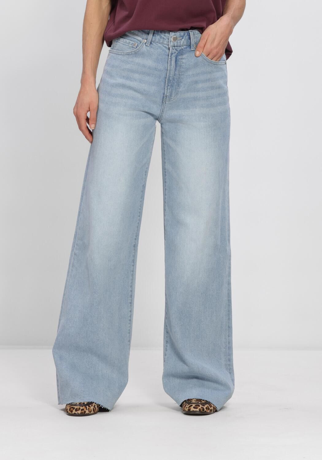 Blauwe CATWALK JUNKIE Wide jeans LOOSE FIT JEANS - large