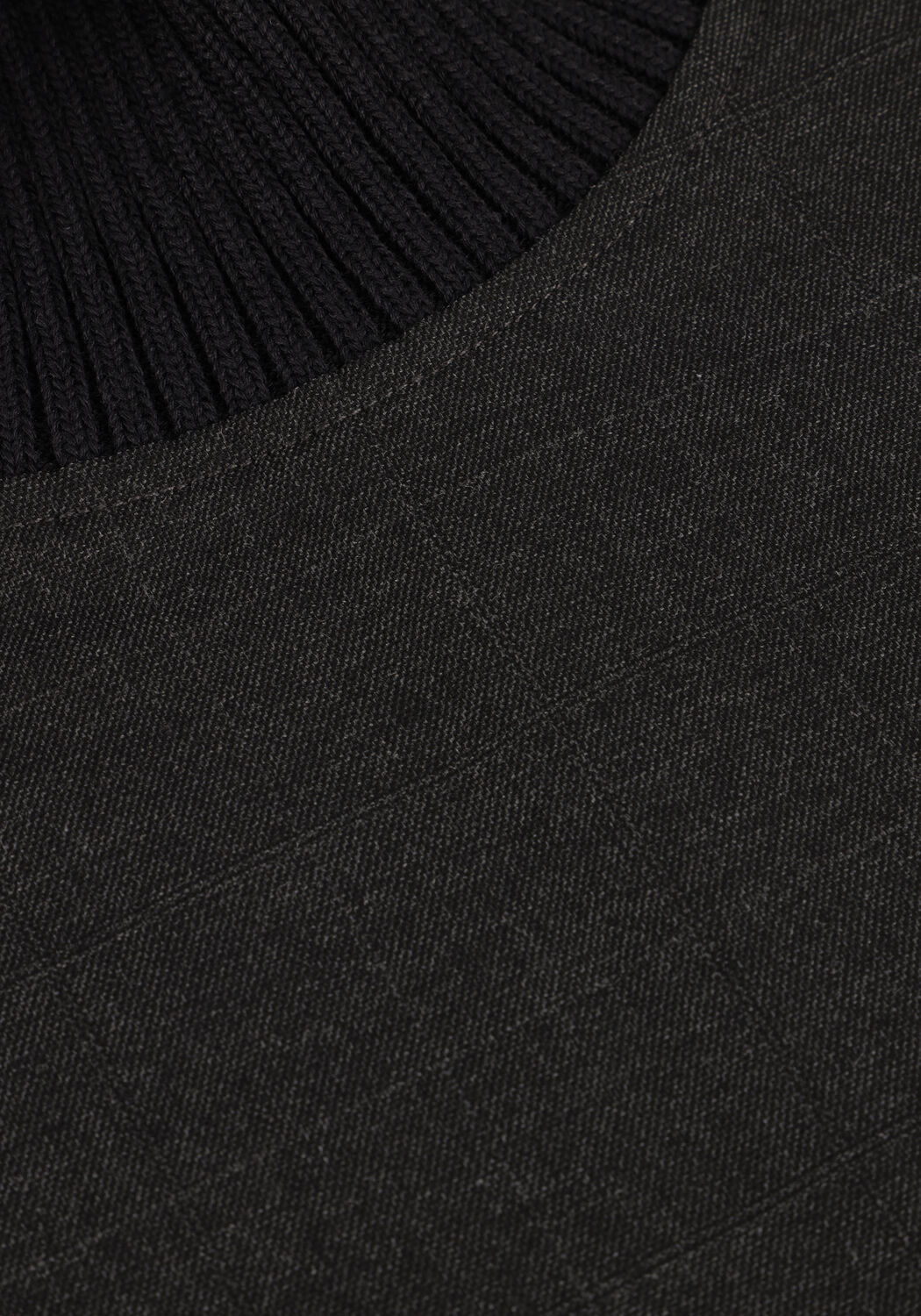 Grijze CO'COUTURE Gilet KAYA RIB TURTLENECK VEST - large