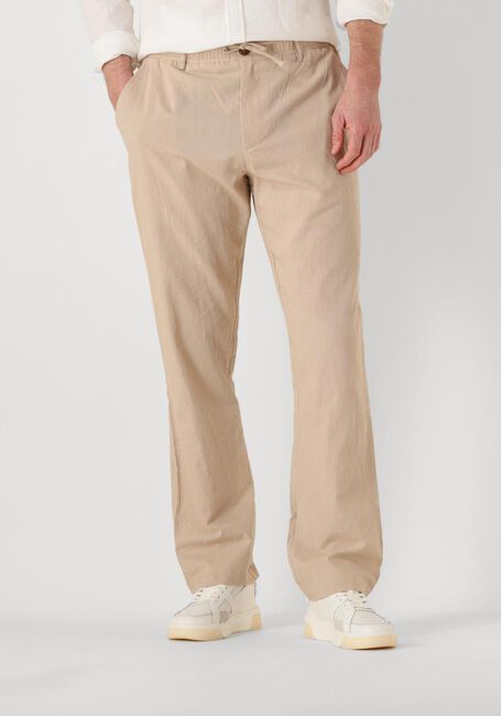 Beige ANERKJENDT Chino AKJAN COT/LINEN ELA PANTS - large