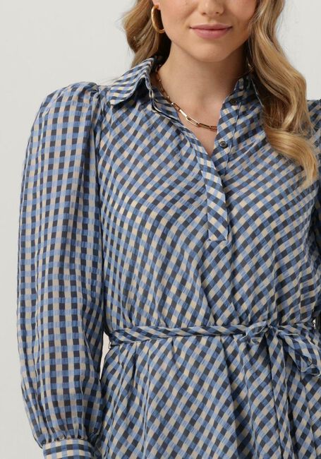 Blauwe LEVETE ROOM Midi jurk ANEMOONE 1 - large
