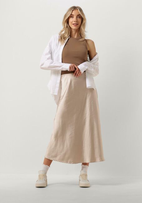 NOTRE-V Jupe midi SATIN SKIRT Écru - large