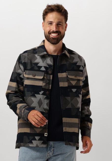 ANERKJENDT Surchemise AKOSCAR BIG SIZE INKA en bleu - large