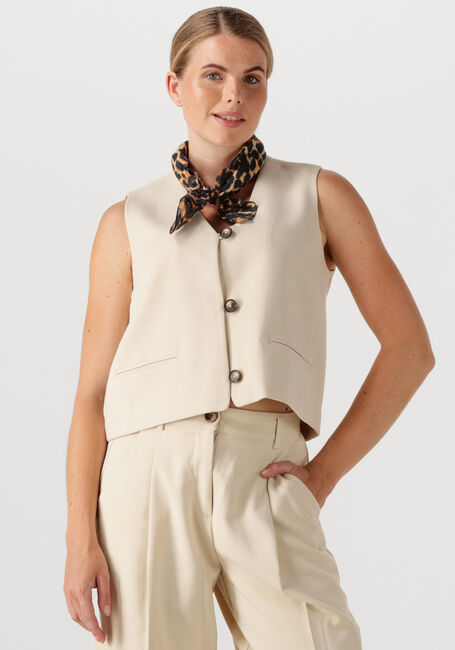 Beige MSCH COPENHAGEN Gilet MSCHROSINA MICHELLE SHORT WAISTCOAT - large