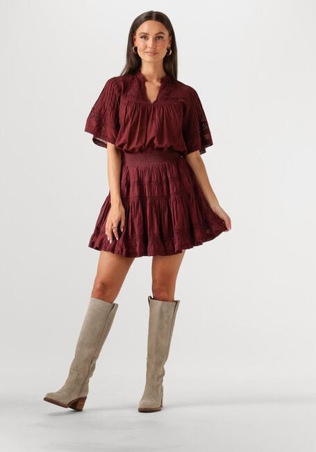 Bordeaux NEO NOIR  SIAMA S VOILE BLOUSE Bordeaux NEO NOIR  SIAMA S VOILE BLOUSE - large