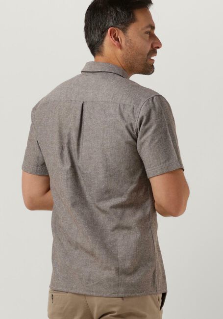 ANERKJENDT Chemise décontracté AKLEON S/S COT/LINEN SHIRT en marron - large