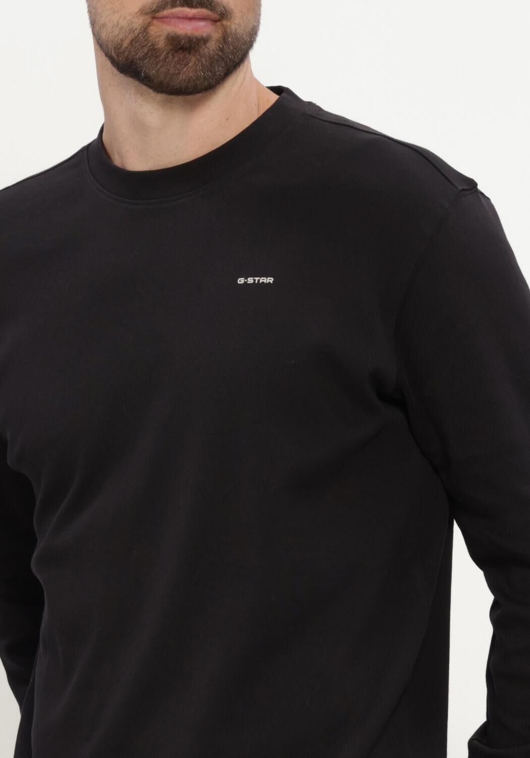G-STAR RAW Chandail TRUE REGULAR R T L\S en noir - large