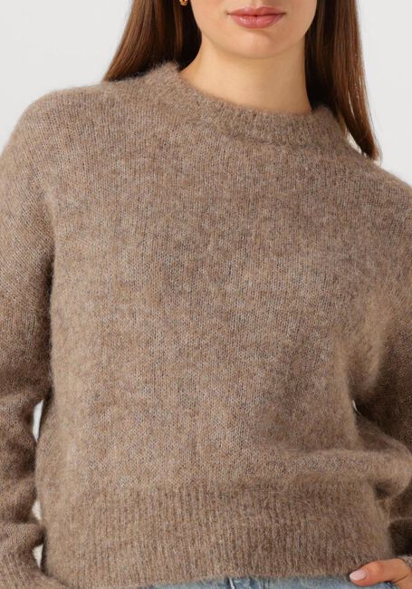 Taupe BY-BAR Trui SONNY NATURAL PULLOVER - large