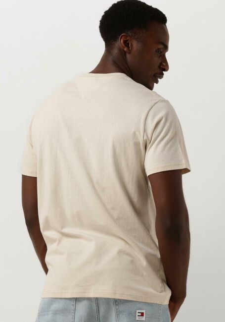 TOMMY JEANS T-shirt TJM SLIM ESSENTIAL FLAG TEE en beige - large