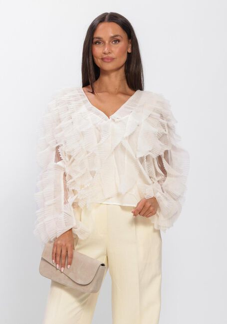 DANTE6 DANTE6-PHORA TULLE RUFFLED TOP Hauts & T-shirts en beige - large