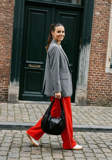 CO'COUTURE Pantalon de jogging AMINACC CREASE LL PANT en rouge - large