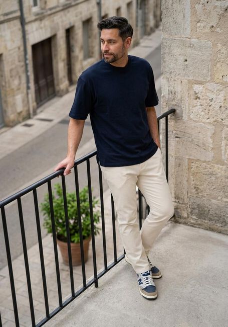 SELECTED MEN Chino SLH175-SLIM MILES STRUCTURE DYED PANT en beige - large