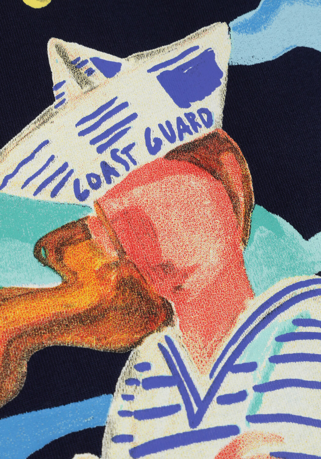 SCOTCH & SODA T-shirt FRONT BACK SAILOR ARTWORK T-SHIRT Bleu fonc&eacute; - large