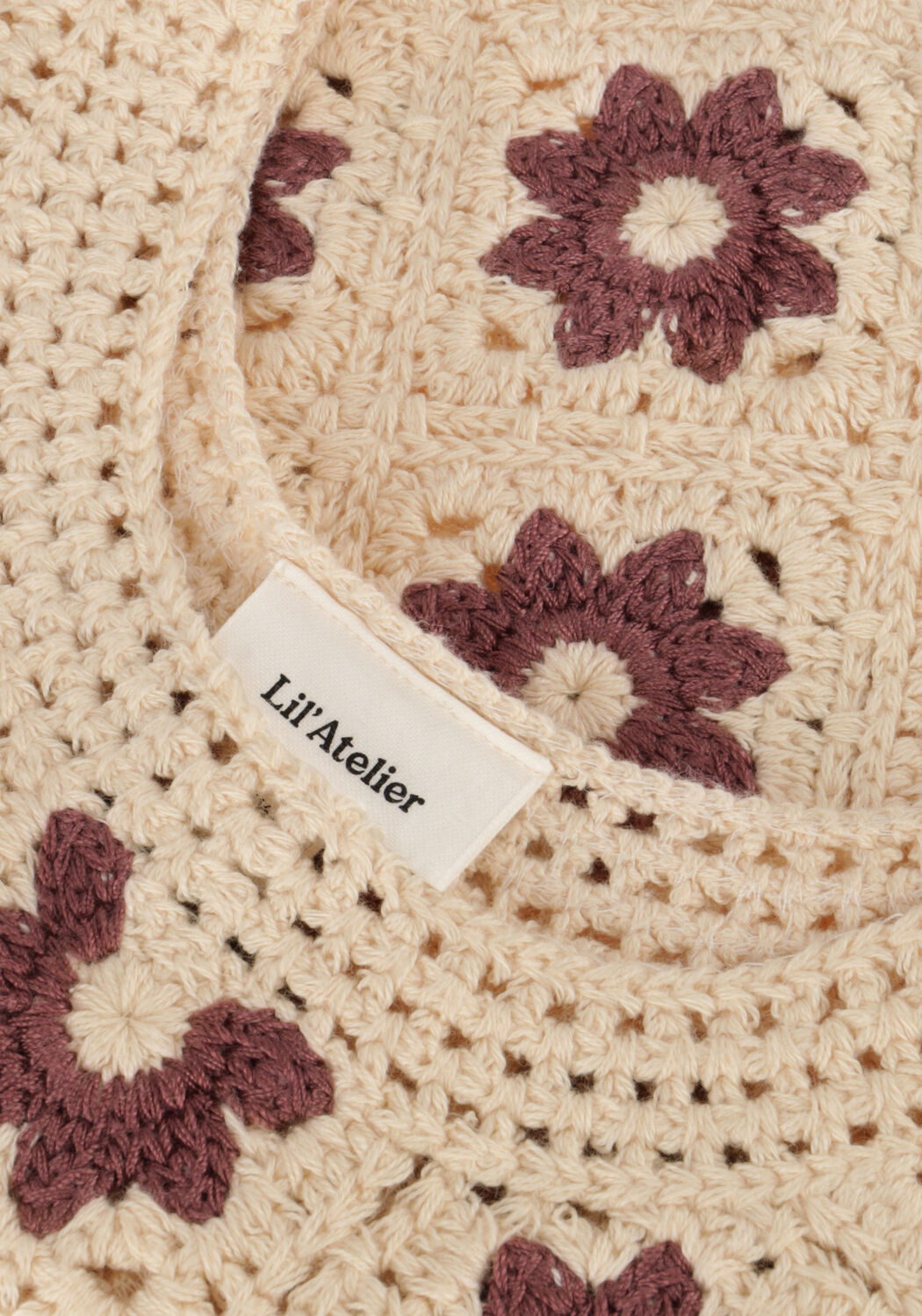 LIL' ATELIER Spencer NMFOLINO SL LOOSE KNIT LIL en beige - large