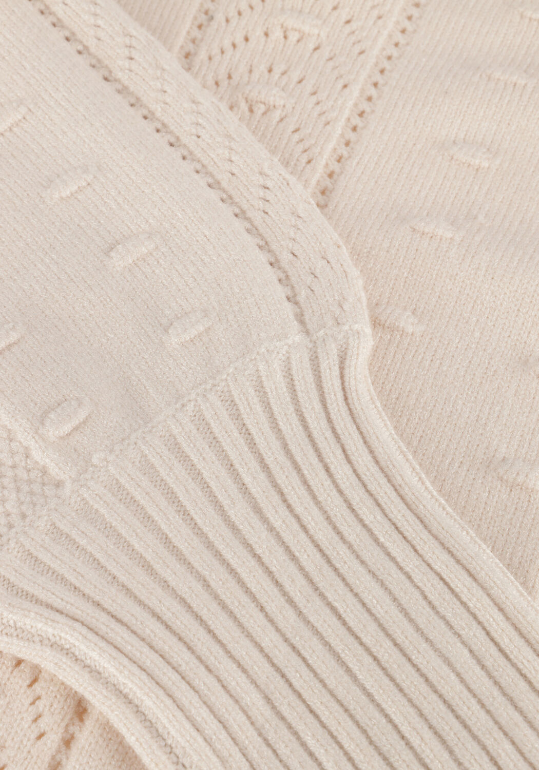 Gebroken wit OBJECT Trui OBJJULIA KNIT L/S RE PULLOVER - large