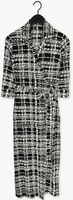 Zwarte VANILIA Maxi jurk DUO CHECK WRAP DRESS - medium