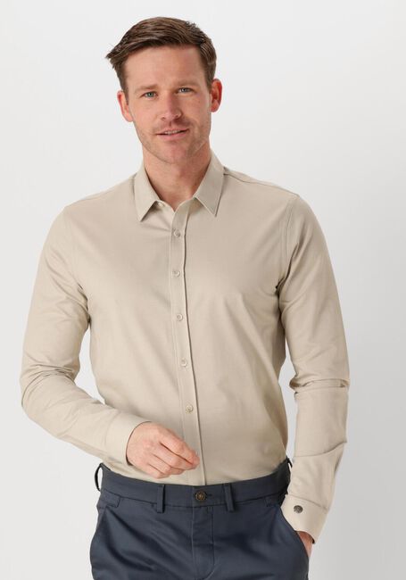 CAST IRON Chemise décontracté LONG SLEEVE SHIRT TWILL JERSEY 2 TONE Sable - large