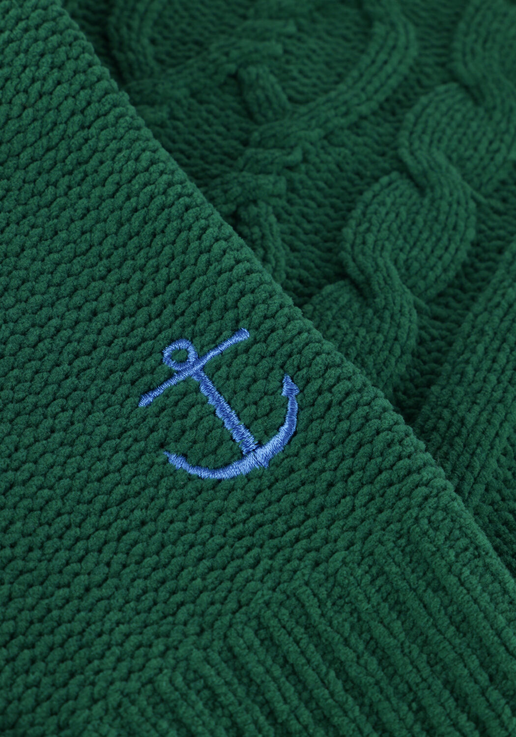 SCOTCH & SODA Pull CHENILLE CABLE KNIT en vert - large