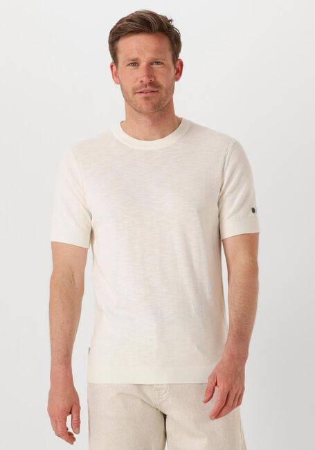 CAST IRON T-shirt COTTON BLEND SLUB Écru - large