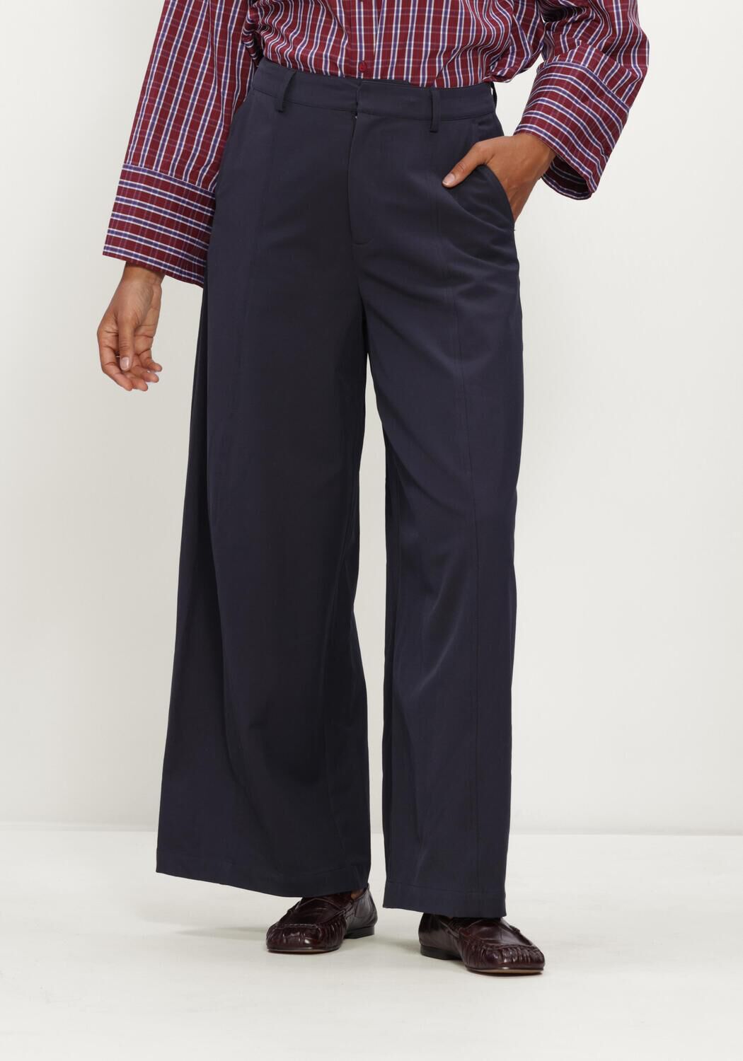 Blauwe CO'COUTURE Broeken/jumpsuits 41147 DEMICC BARREL PANT - large