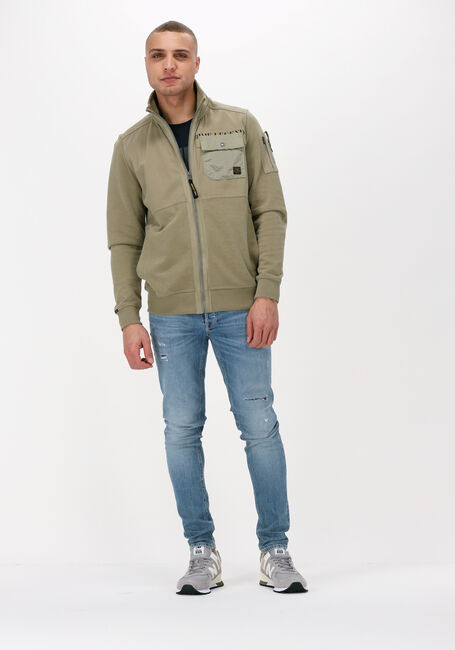 Beige PME LEGEND Vest ZIP JACKET CARGO INTERLOCK - large