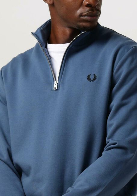 Blauwe FRED PERRY Sweater HALF ZIP SWEATSHIRT - large