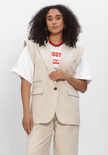 CO'COUTURE LEENACC LINEN WING VEST Hauts & T-shirts en beige - large