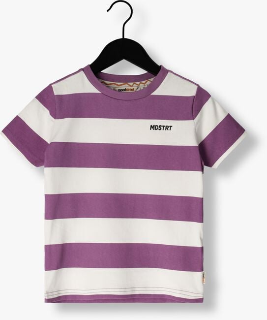 MOODSTREET T-shirt BOYS T-SHIRT STRIPED en violet - large