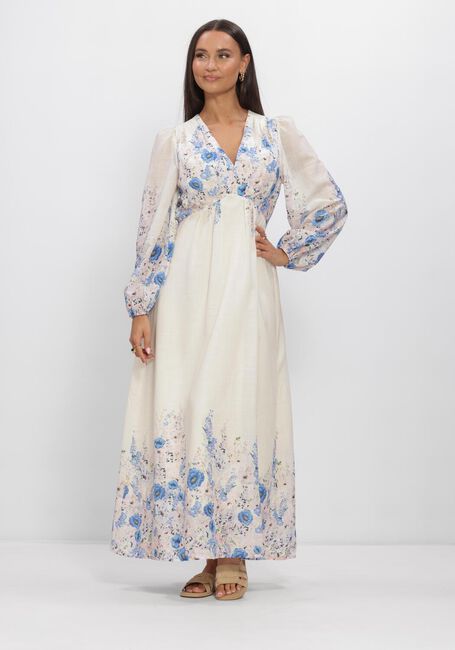 Blauwe NEO NOIR Maxi jurk SILFI FLOWER PRINT DRESS - large