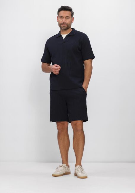 Donkerblauwe DSTREZZED Korte broek LOGAN WAFFLE SWEATSHORT - large