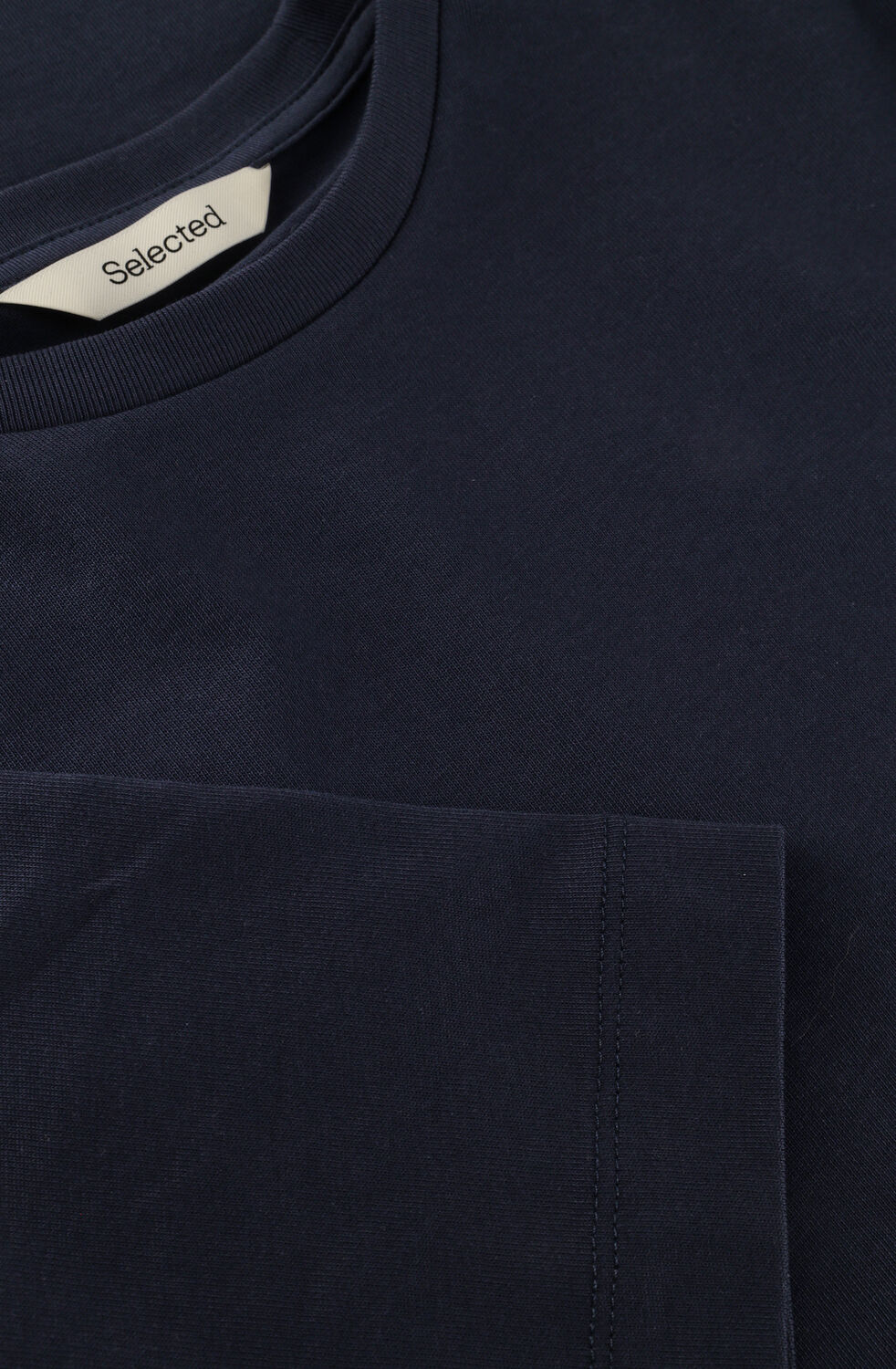 SELECTED WOMEN Robe maxi SLFESSENTIAL SS POCKET ANKLE DRESS Bleu fonc&eacute; - large