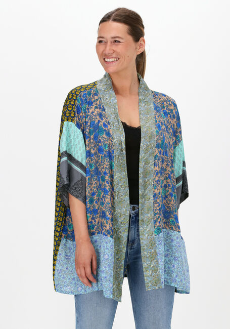 Blauwe SISSEL EDELBO Kimono LOTUS SHORT MIX KIMONO - large