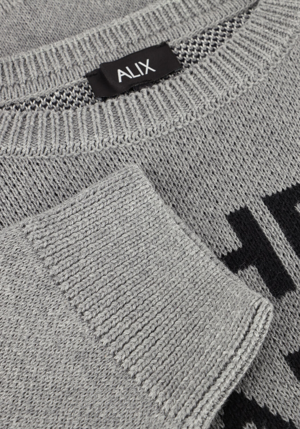 Grijze ALIX THE LABEL Trui LADIES KNITTED ALIX THE LABEL PULLOVER - large