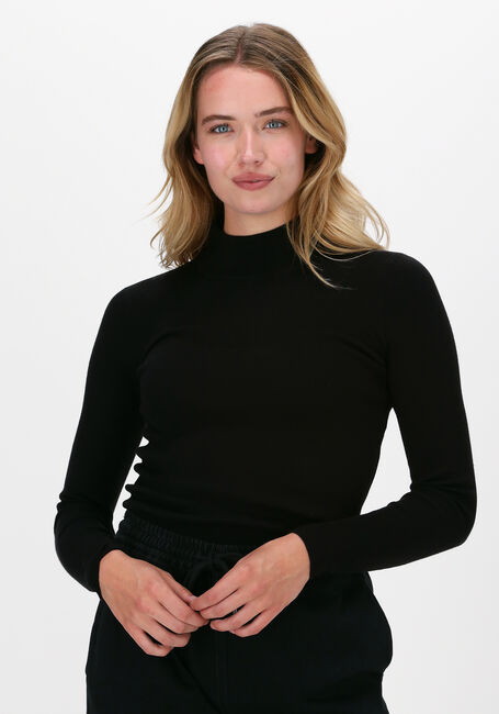 Zwarte NA-KD Coltrui RIBBED POLO KNITTED SWEATER - large