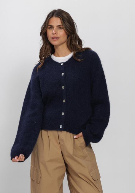 BY-BAR Gilet CLEO CARDIGAN Bleu fonc&eacute; - large