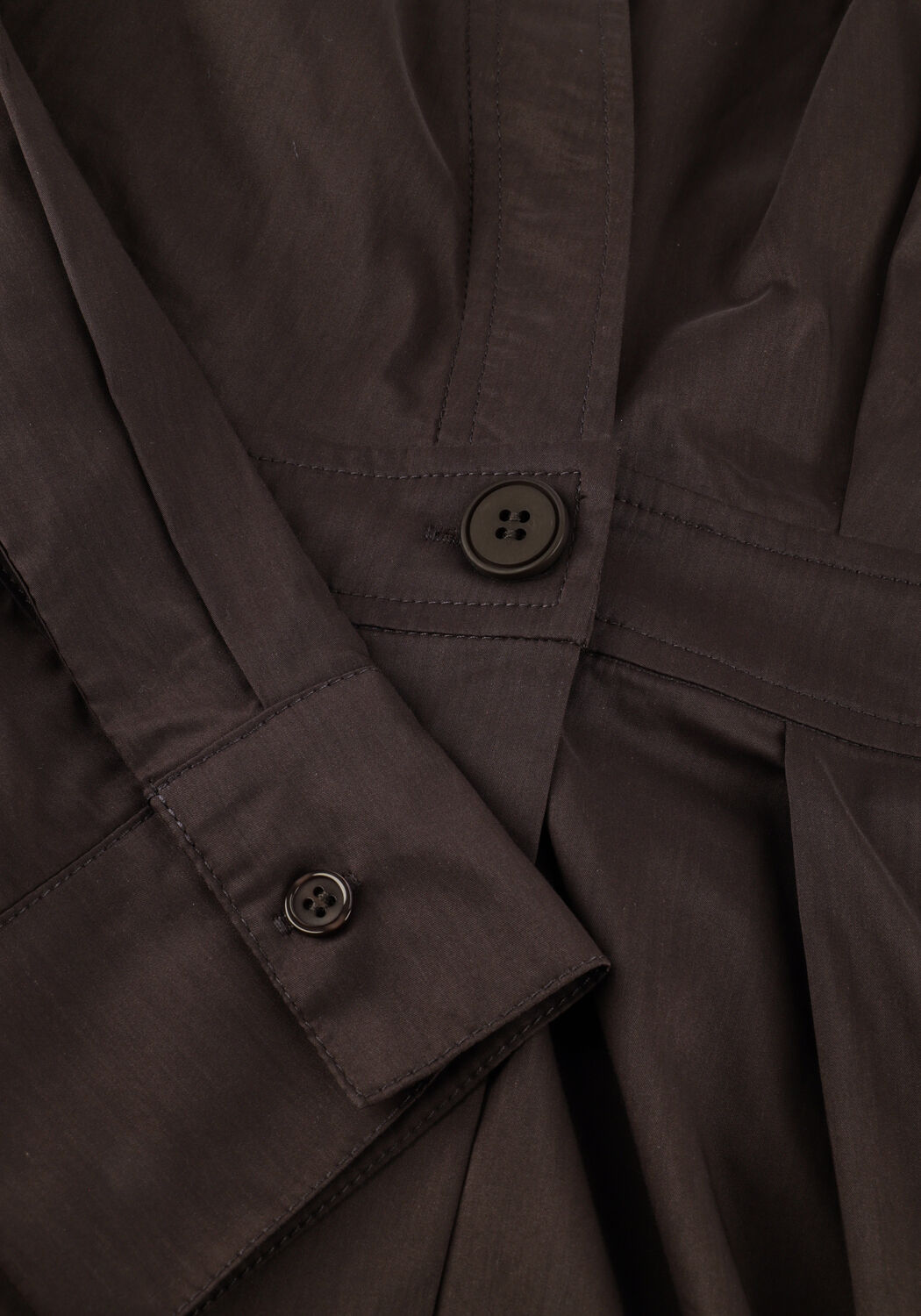 NEO NOIR Robe midi OTTANA POPLIN DRESS en marron - large