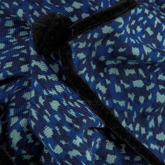 Blauwe LE BIG Sjaal PETRA SCARF - large