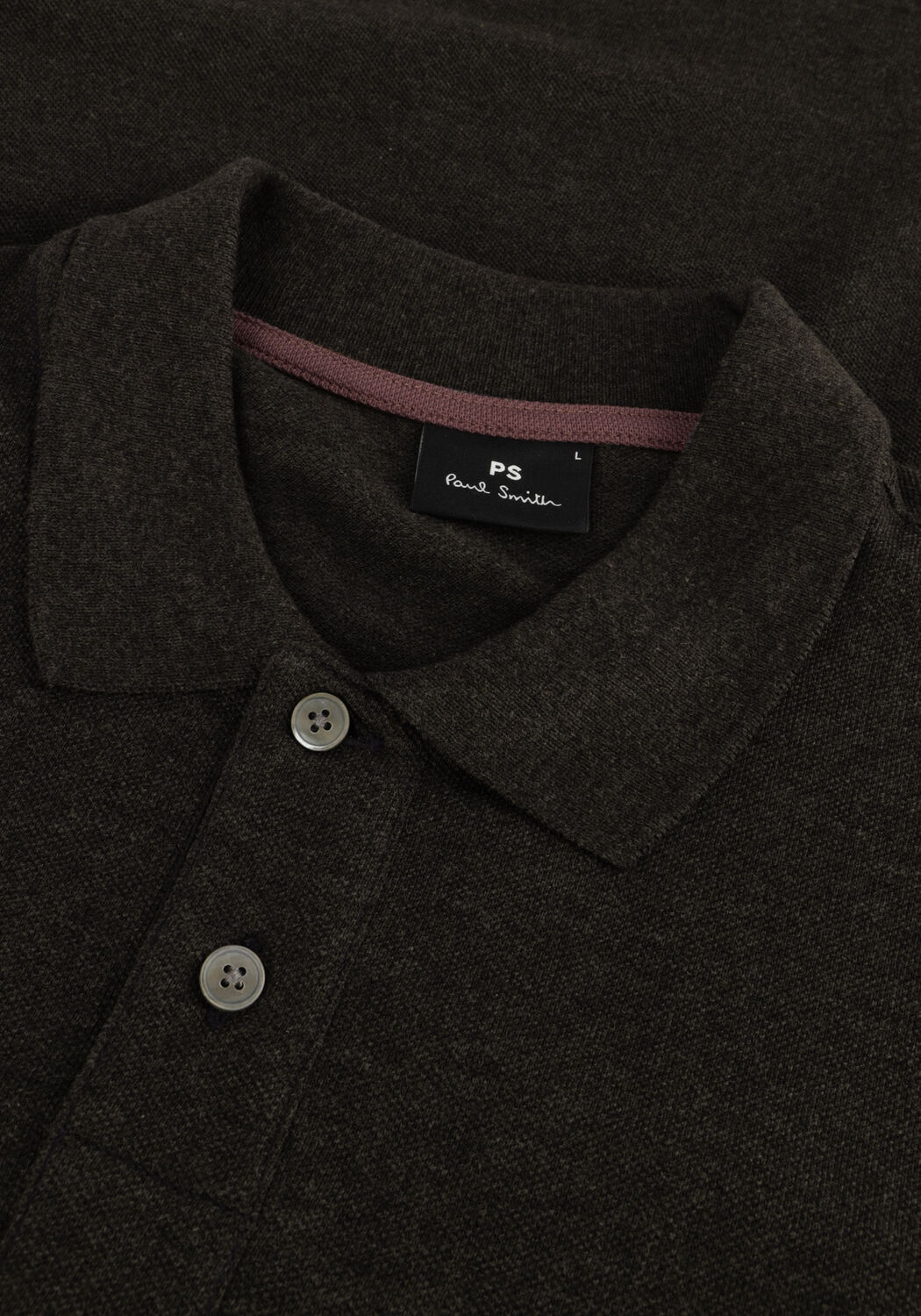 PS PAUL SMITH Polo MENS SLIM FIT LS POLO SHIRT ZEBRA en gris - large