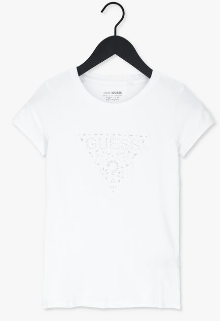 GUESS T-shirt EYELETS FLORAL en blanc - large
